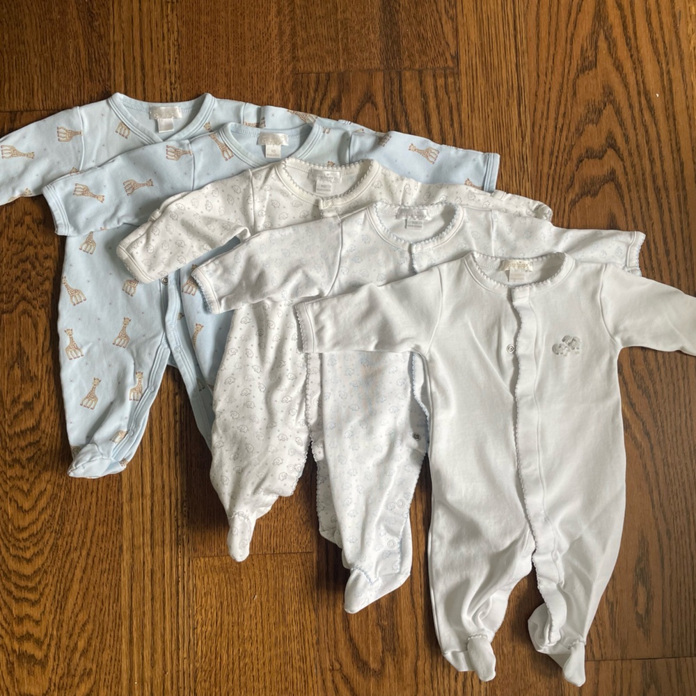 Kissy Kissy Baby Footed Sleepers (Set of 5)